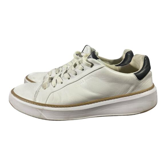 Cole Haan White Leather Sneakers with Black Heel main image 8